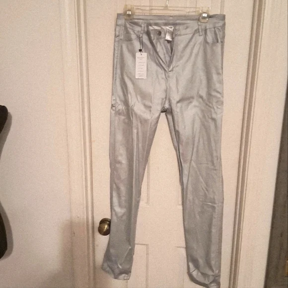 Women Gray Spandex Pants - Picture 1 of 6